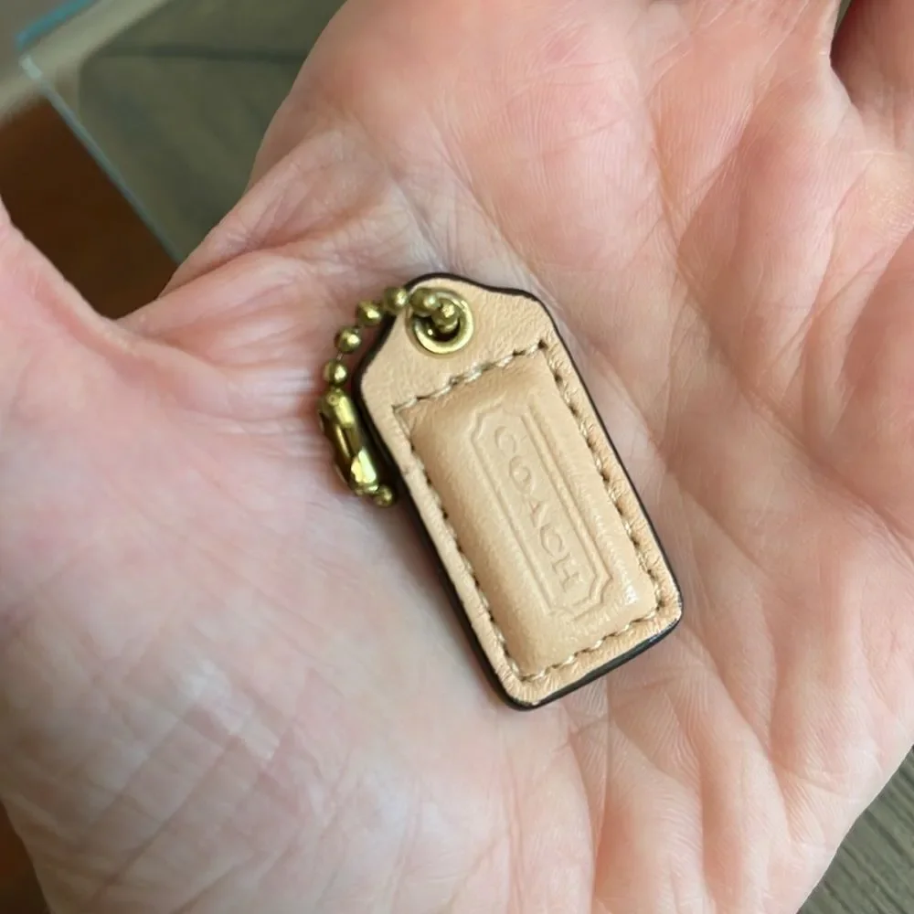 Vintage Coach Light Peach or Flesh Colored Mini Hangtag